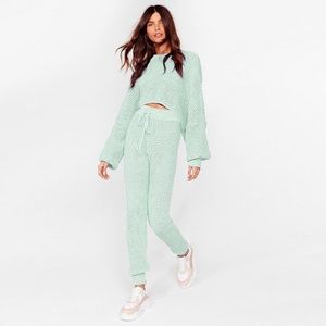 NBW Nasty Gal Sea Foam Sweater & Jogger Set